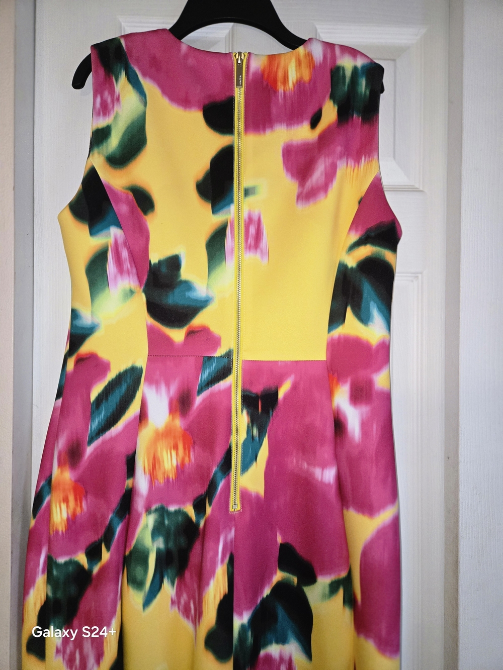 Calvin Klein Yellow & Pink Floral Sheath Dress - Picture 5 of 6